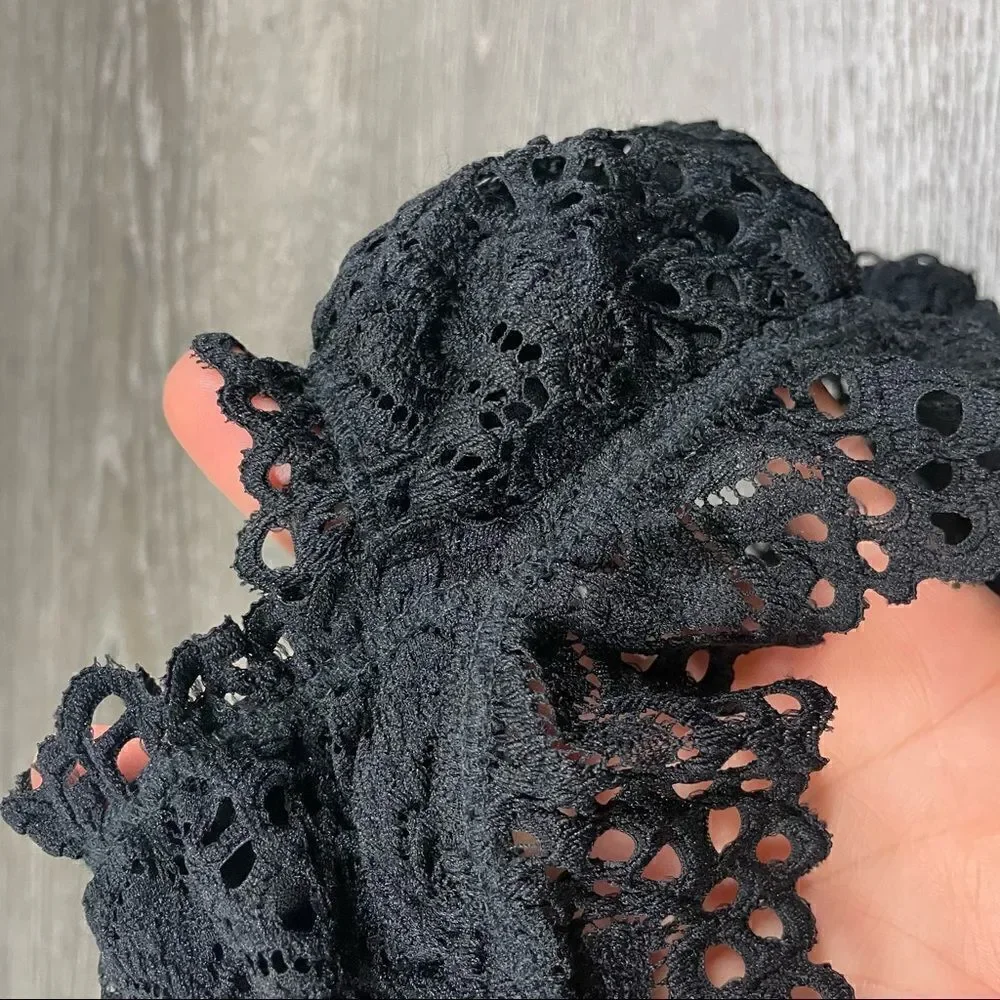 Altar’d State black racerback lace crochet bralette